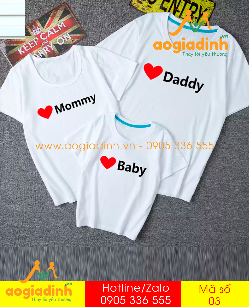 Áo Gia Đình Dady - Momy - Baby